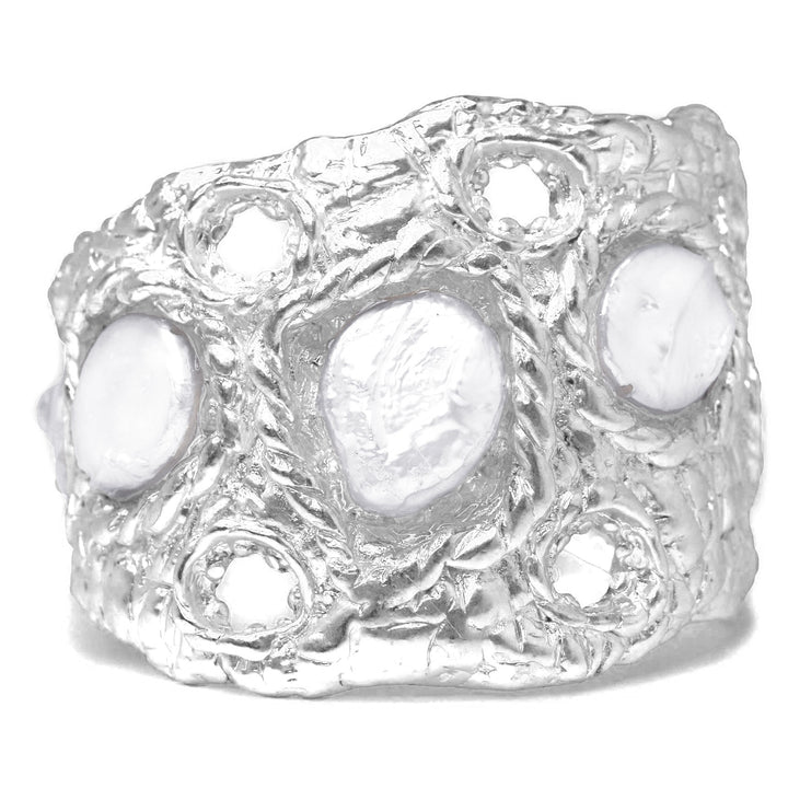 Pearl textured cuff Bracelet