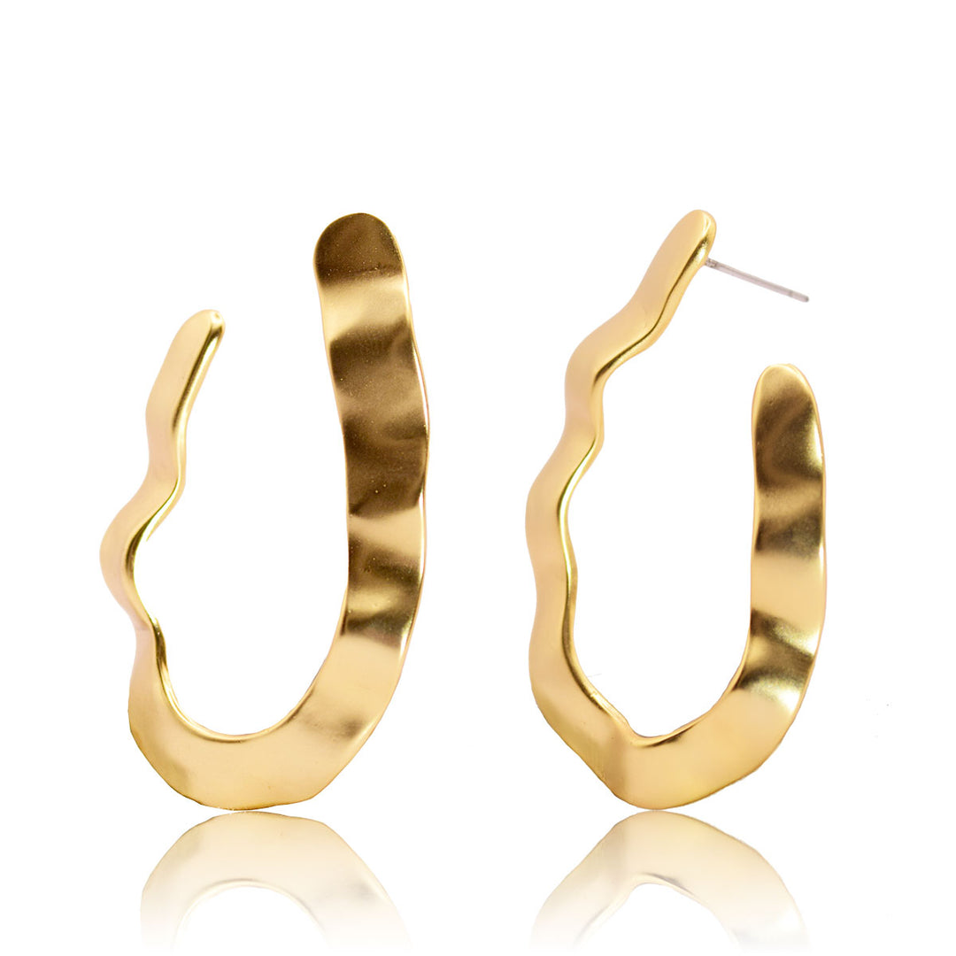 Free form frontal hoop earrings - Karine Sultan