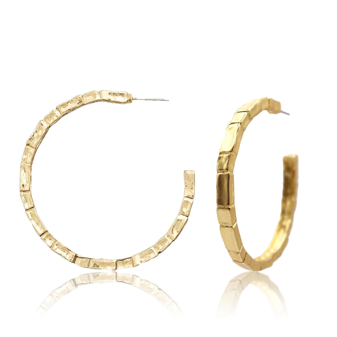 Brick Hoop Earrings - Karine Sultan