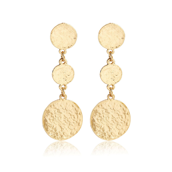 Coin linear drop earrings - Karine Sultan
