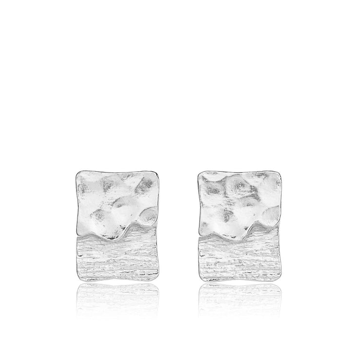 Dual Texture Stud Earrings - Karine Sultan