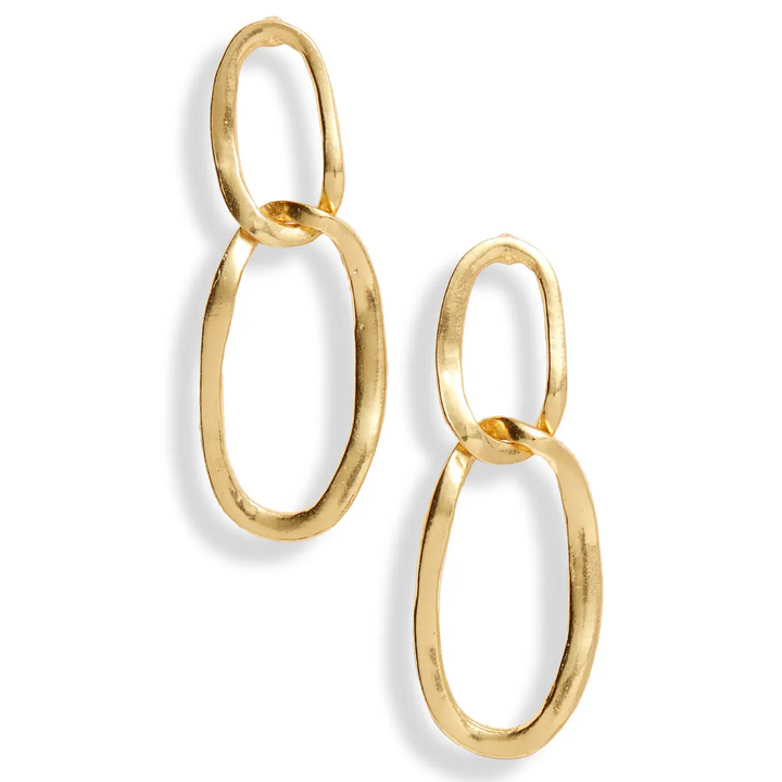 Oval link pendant earrings - Karine Sultan