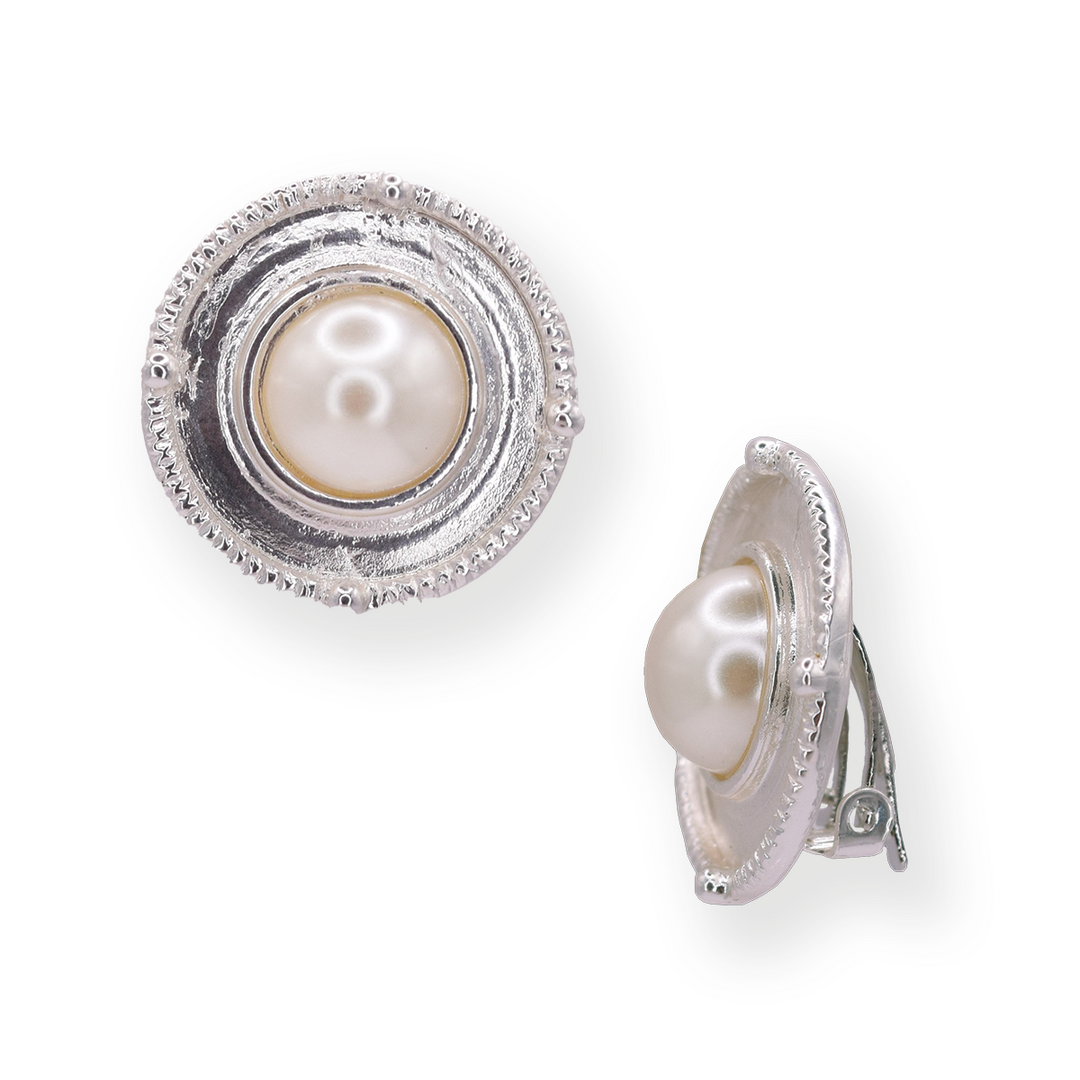 Pearl clip on Earrings