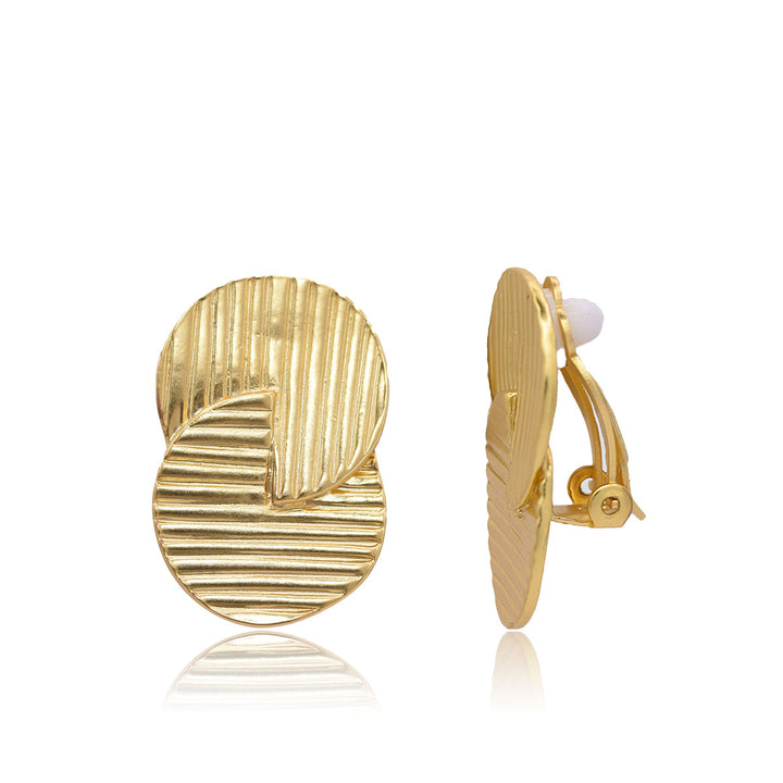 Retro circle clip-on Earrings - Karine Sultan