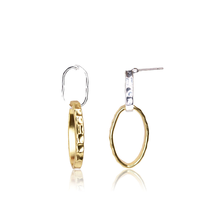 Mixed metal drop earrings - Karine Sultan