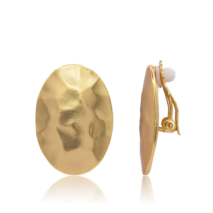 Textured dome clip-on Earrings - Karine Sultan