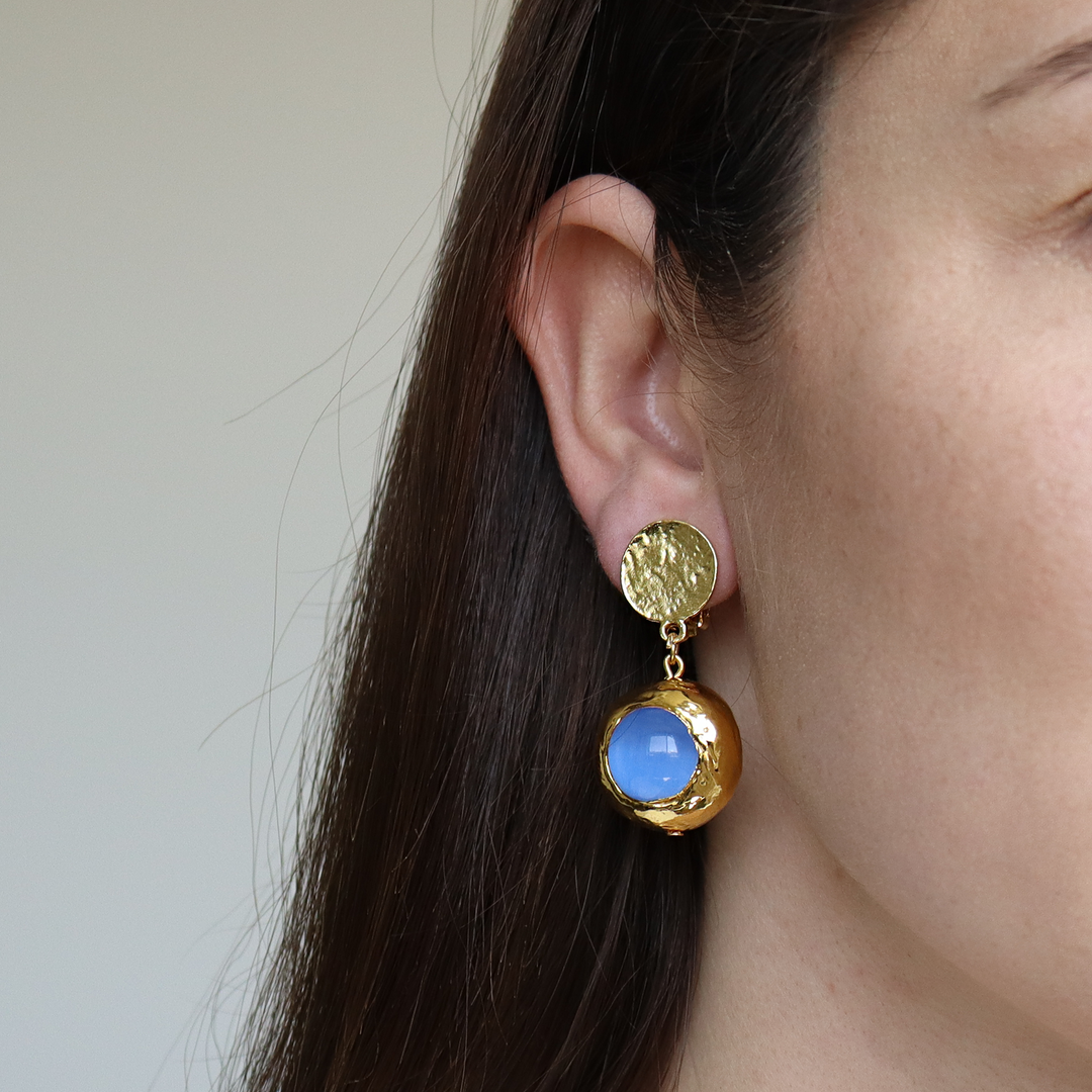 Ocean Orb Clip-on Earrings