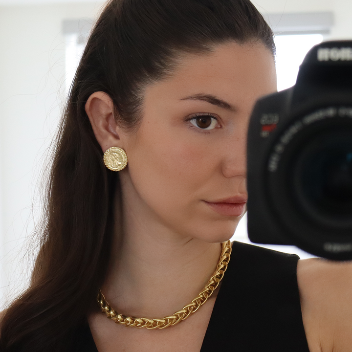 Coin Stud Earrings - Karine Sultan