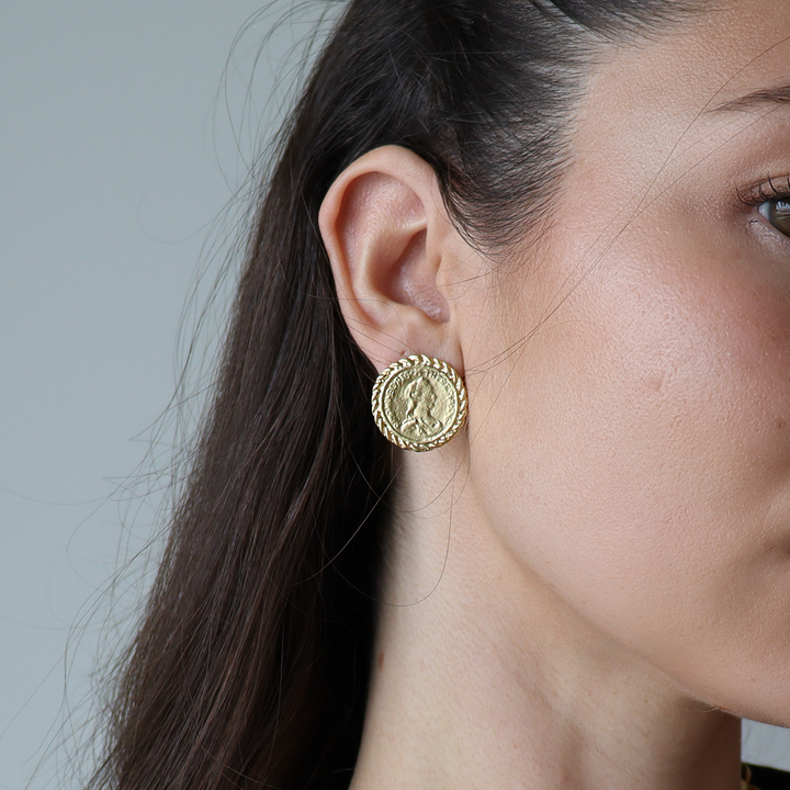 Coin Stud Earrings - Karine Sultan