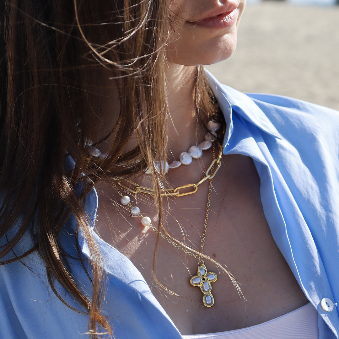 Mermaid Cross Necklace