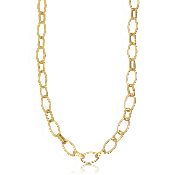 Hammered Link Long Chain - Karine Sultan