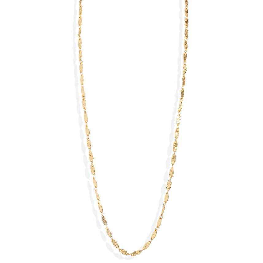 Textured link long chain necklace - Karine Sultan