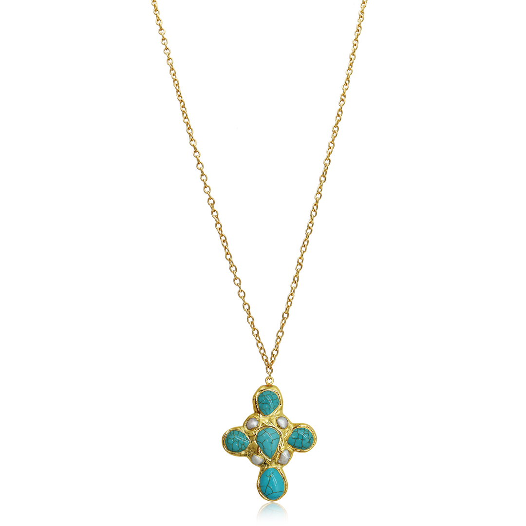 Coastal Glow Cross Necklace