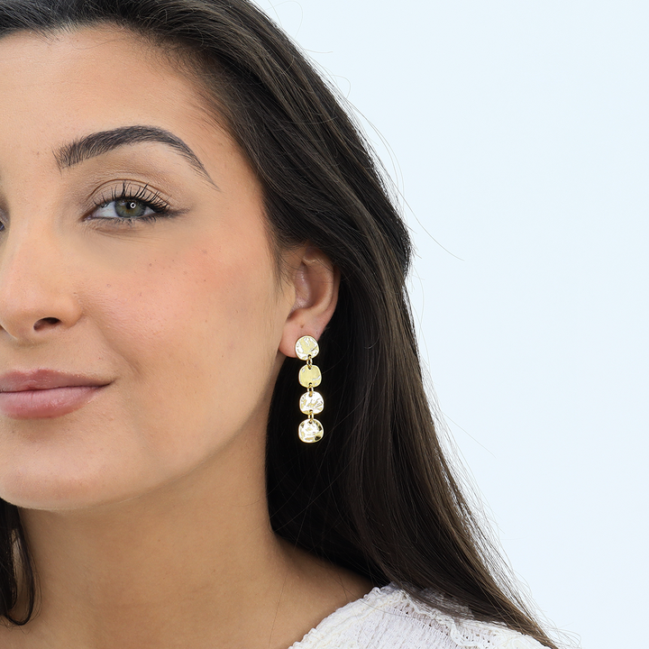 Mini Coin Linear Earrings - Karine Sultan