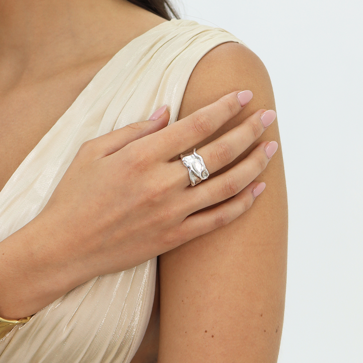 Crumpled Foil Ring - Karine Sultan