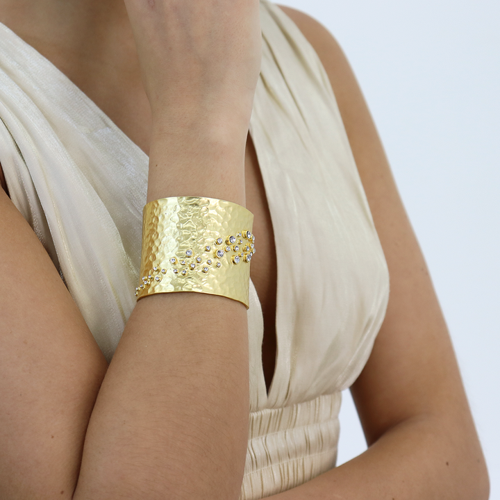 Shimmering Wrist Cuff Bracelet - Karine Sultan