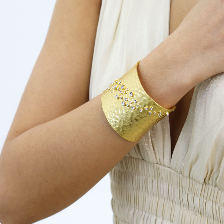 Shimmering Wrist Cuff Bracelet - Karine Sultan