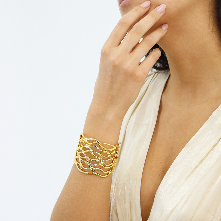 Openwork Cuff Bracelet - Karine Sultan