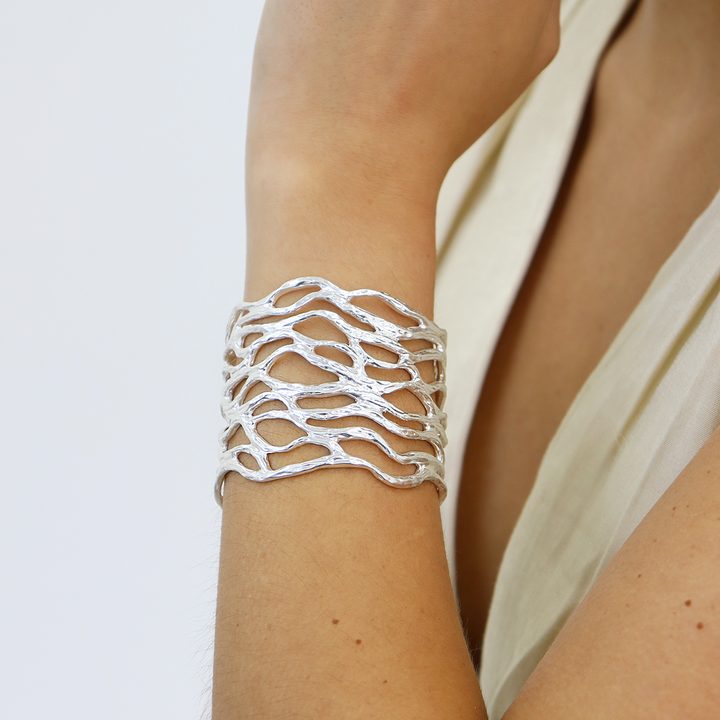 Openwork Cuff Bracelet - Karine Sultan
