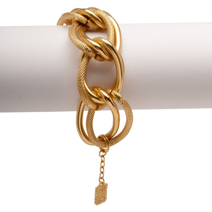 Oversize double link chain bracelet