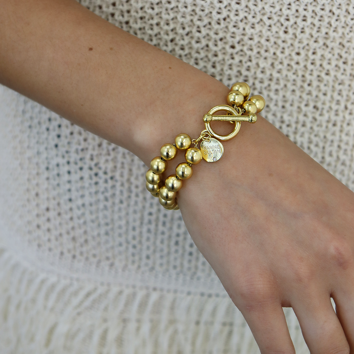 Layered Beaded Chain Bracelet