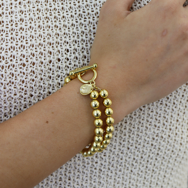 Layered Beaded Chain Bracelet