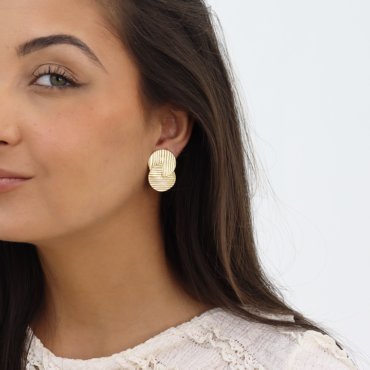 Retro Circle Clip Earrings - Karine Sultan