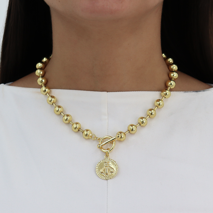 Bee X Beaded Necklace - Karine Sultan
