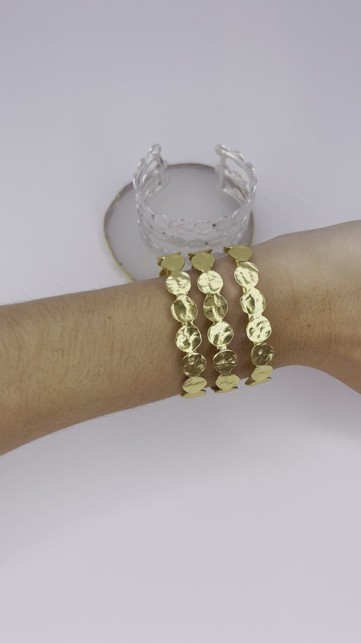 Mini coin cuff bracelet