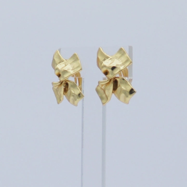 Twisted Bow Clip-On Earrings
