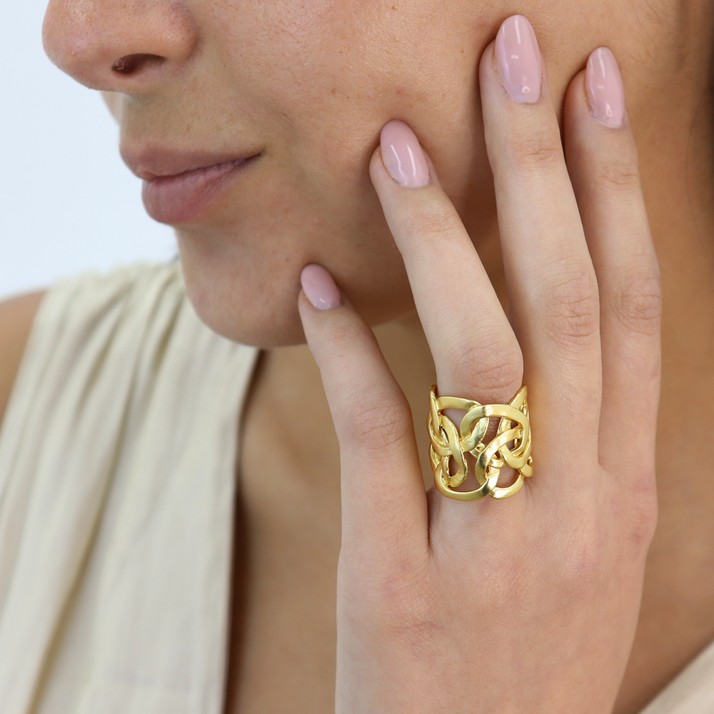 Oversize Overlap Ring - Karine Sultan