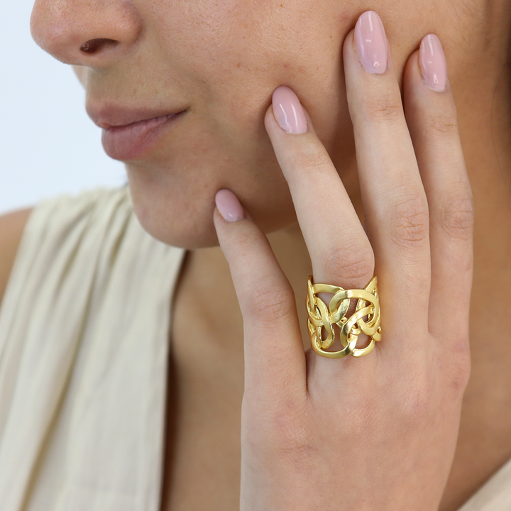 Oversize Overlap Ring - Karine Sultan