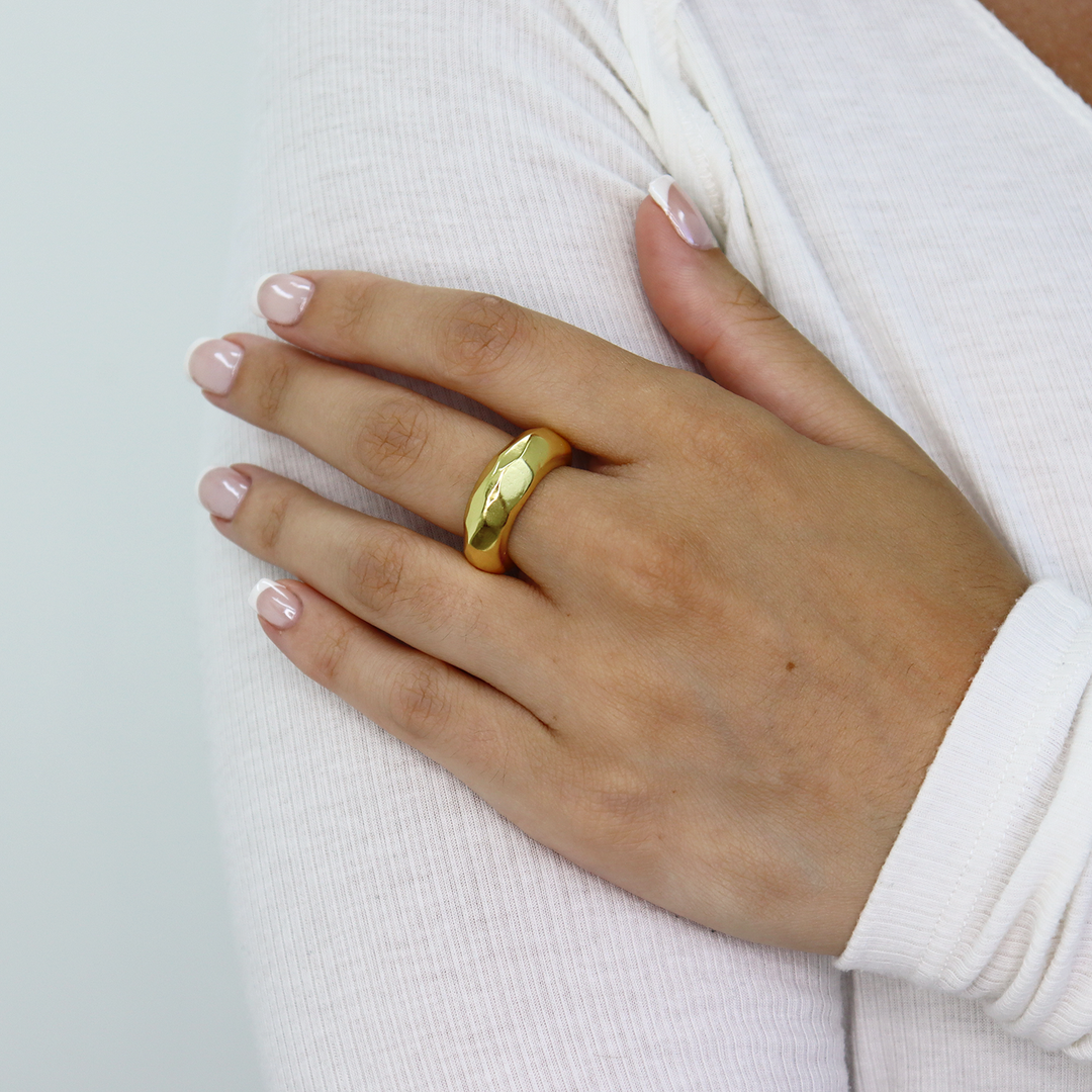 Bubble Textured Metal Ring