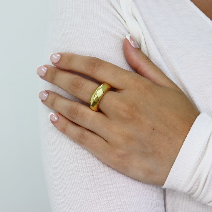 Bubble Textured Metal Ring