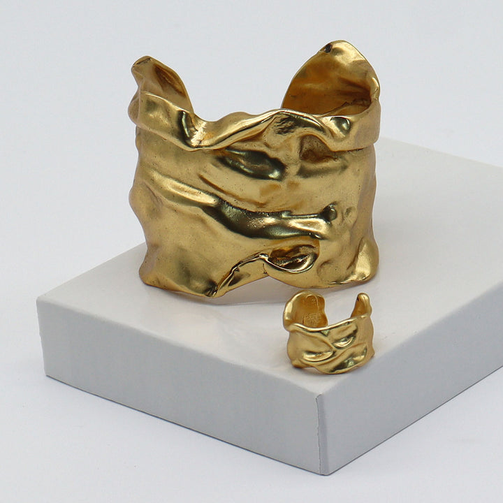 Crumpled Foil Ring - Karine Sultan