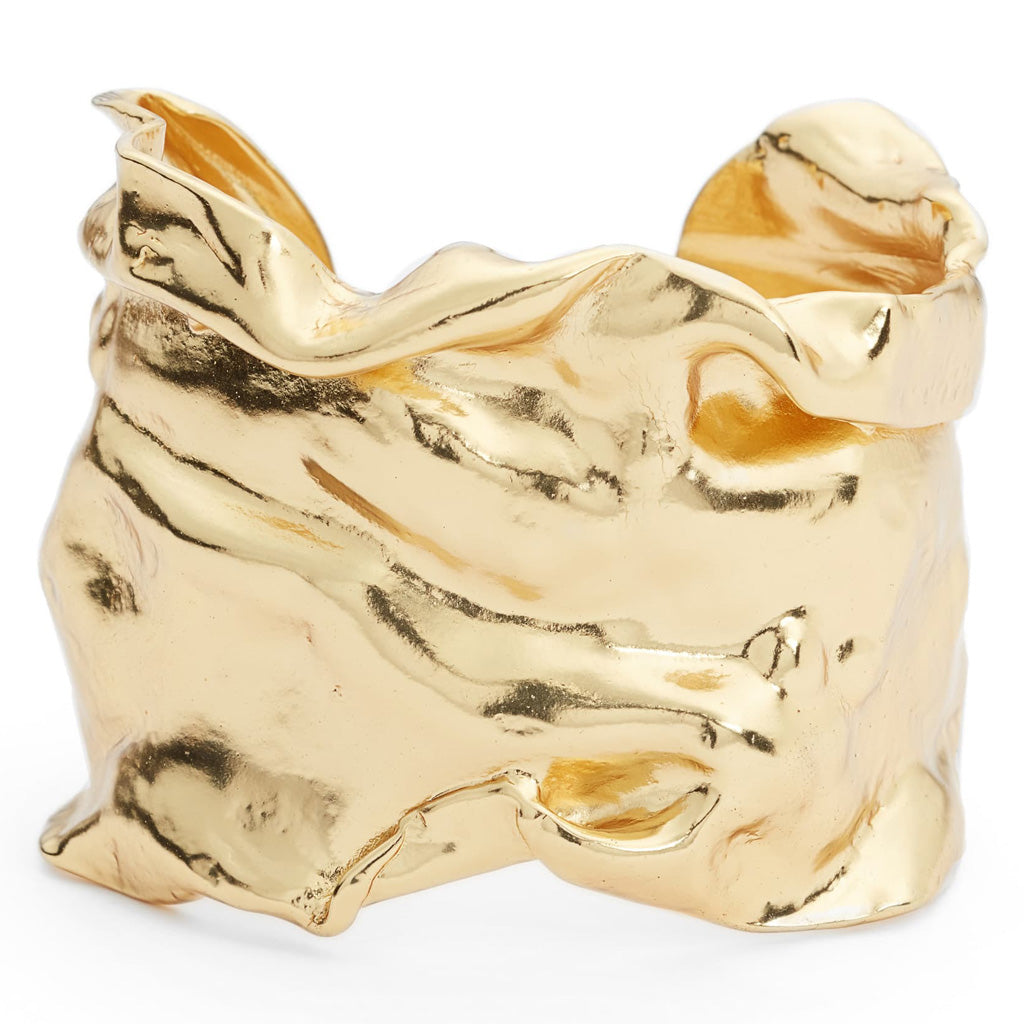 Crumpled Foil Cuff - Karine Sultan Official Website