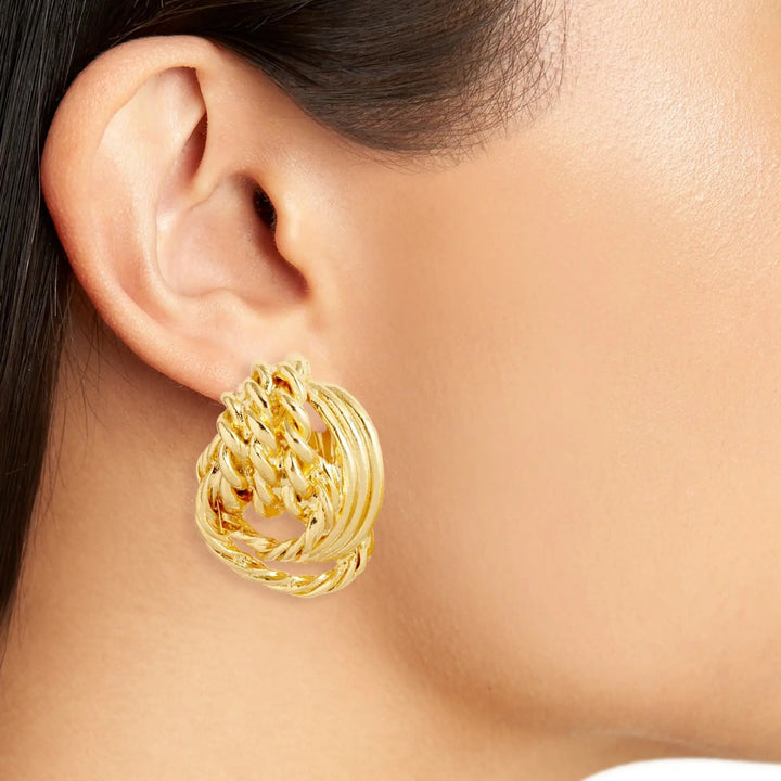Large Knot Clip On Earring - Karine Sultan Official Website
