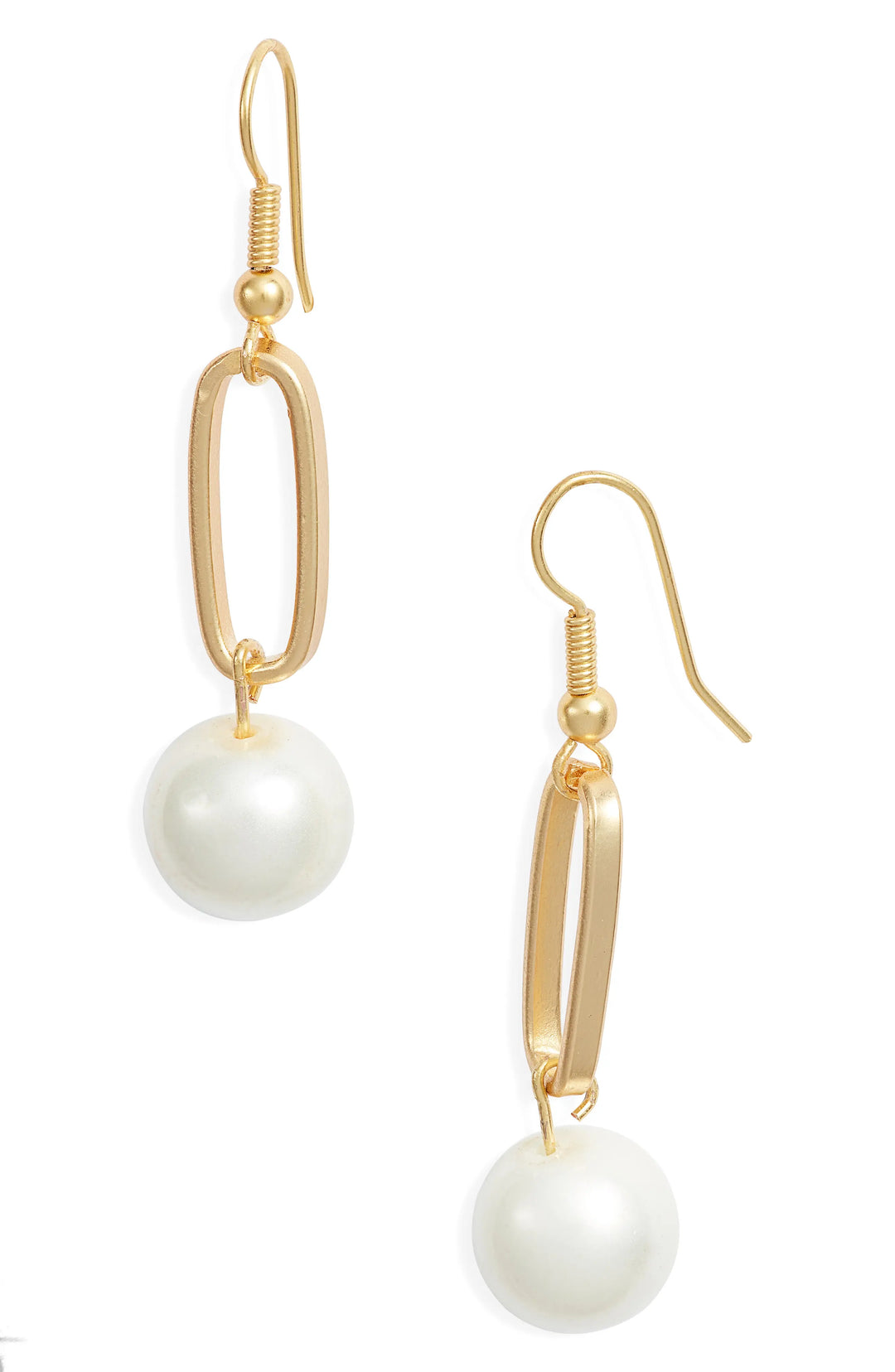 Elongated drop earring and pearl pendant - Karine Sultan