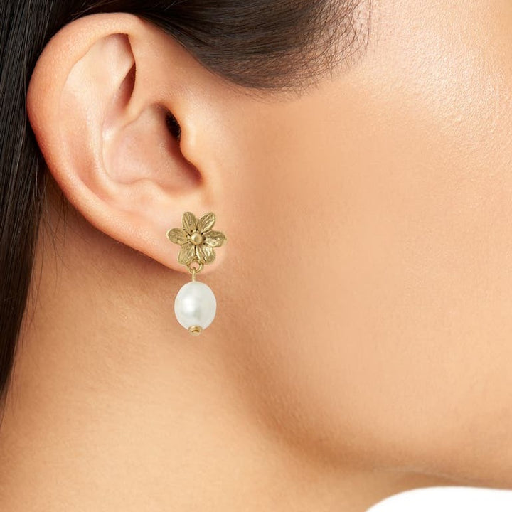 Mini Daisy X Pearl Earrings - Karine Sultan