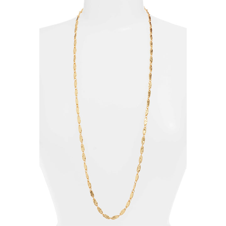 Textured Long Chain Necklace - Karine Sultan Official Website