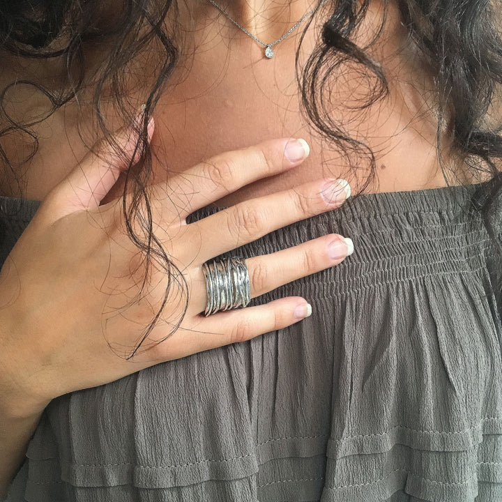 Brushed Ribbon Ring - Karine Sultan Official Website