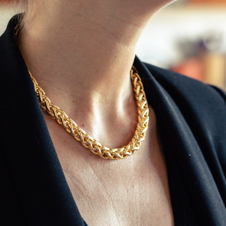 Braided Link Collar Necklace - Karine Sultan Official Website