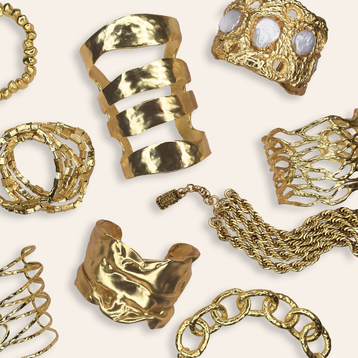 Stunning Gold Bracelets For Women by Karine Sultan