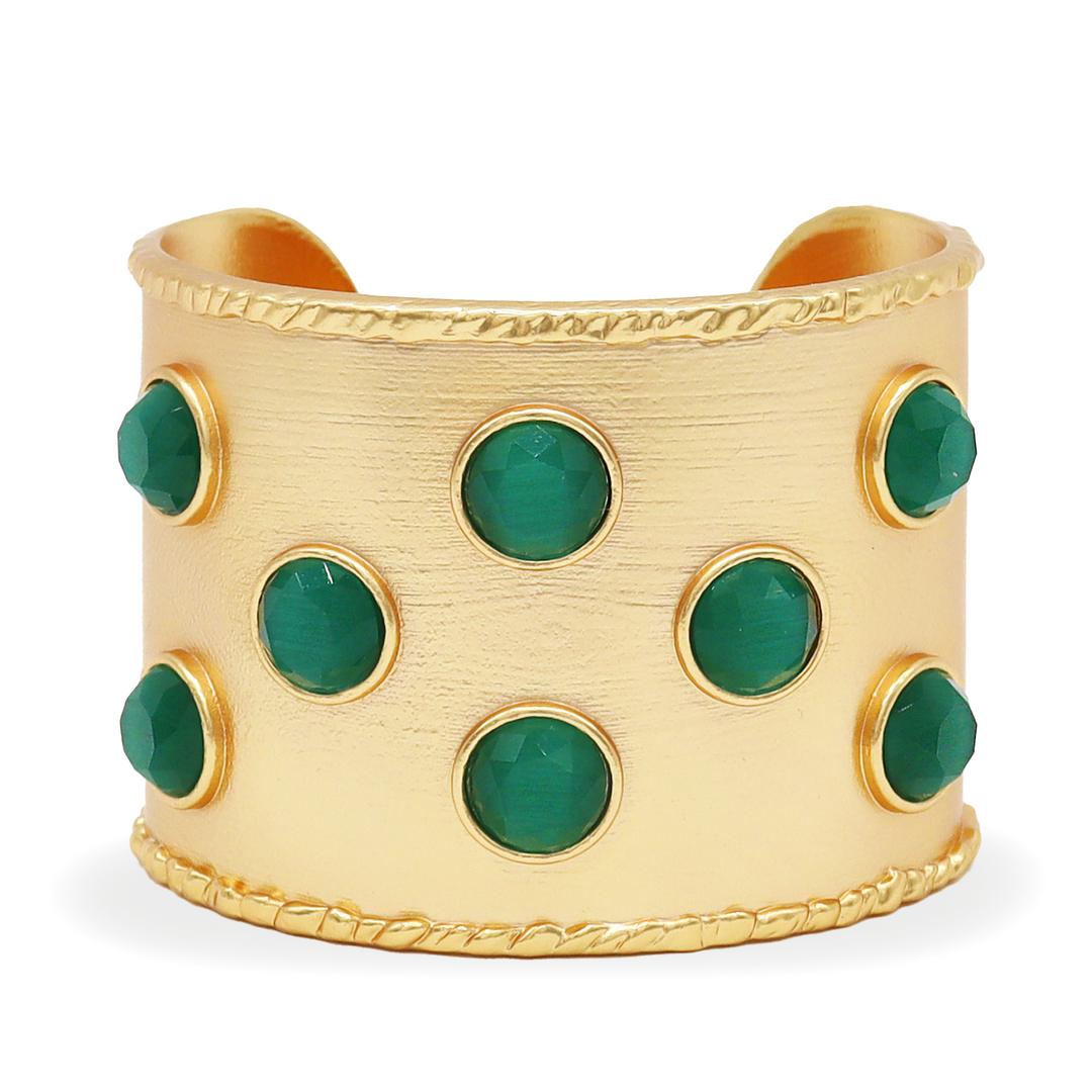 Cabochon Inlay Cuff