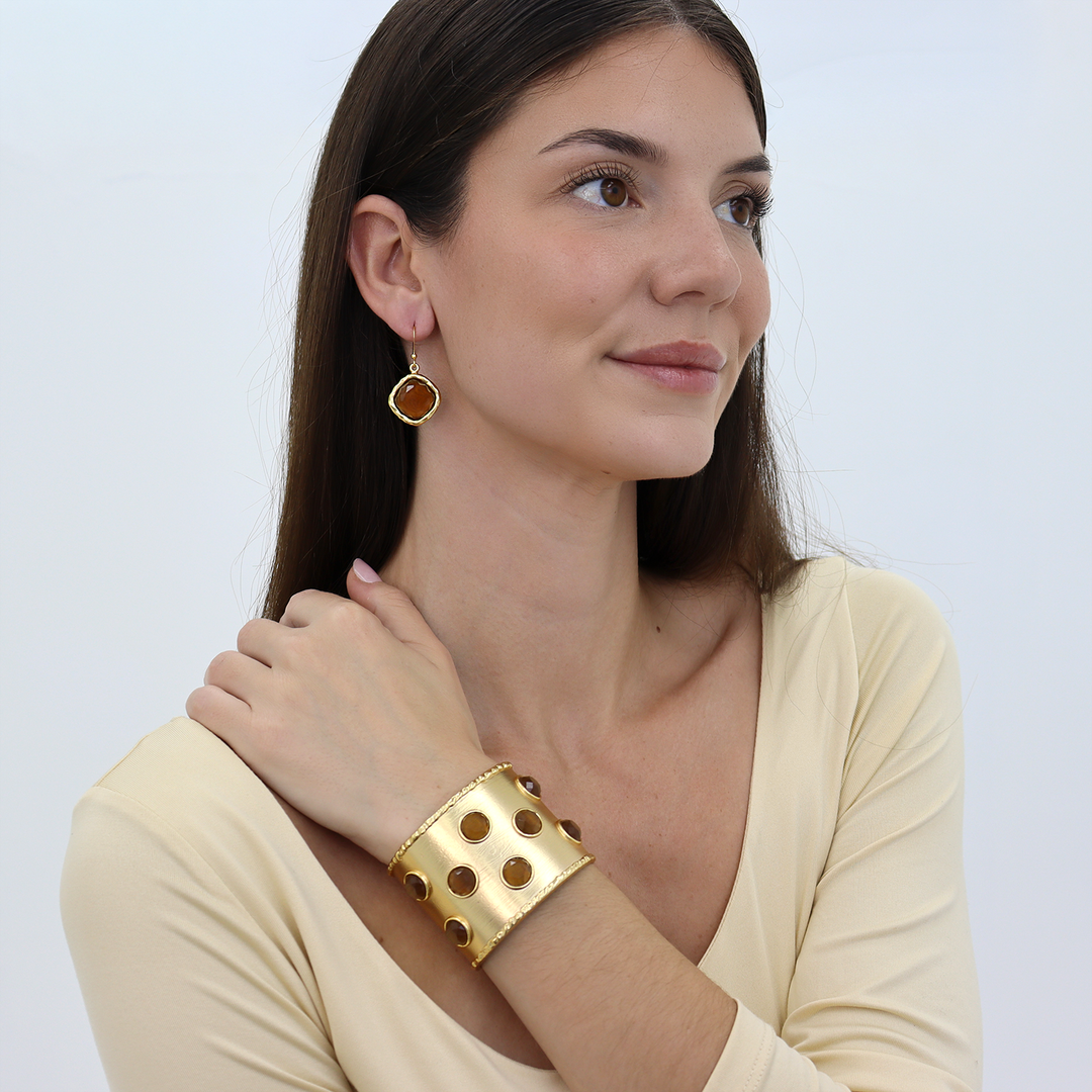 Cabochon Inlay Cuff