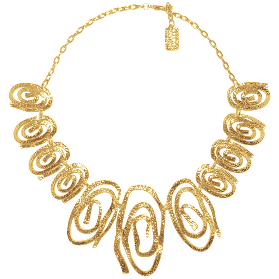 Spiral statement necklace