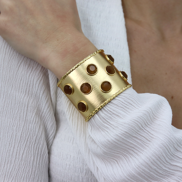 Cabochon Inlay Cuff