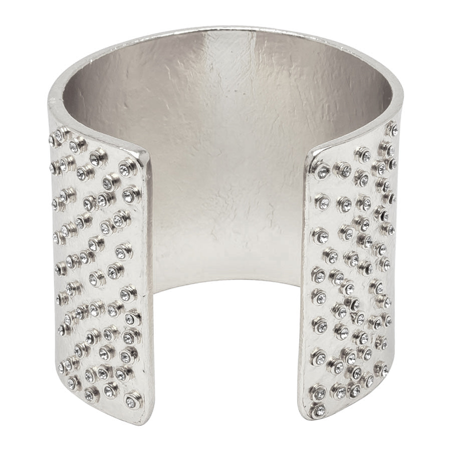 Open front crystals cuff