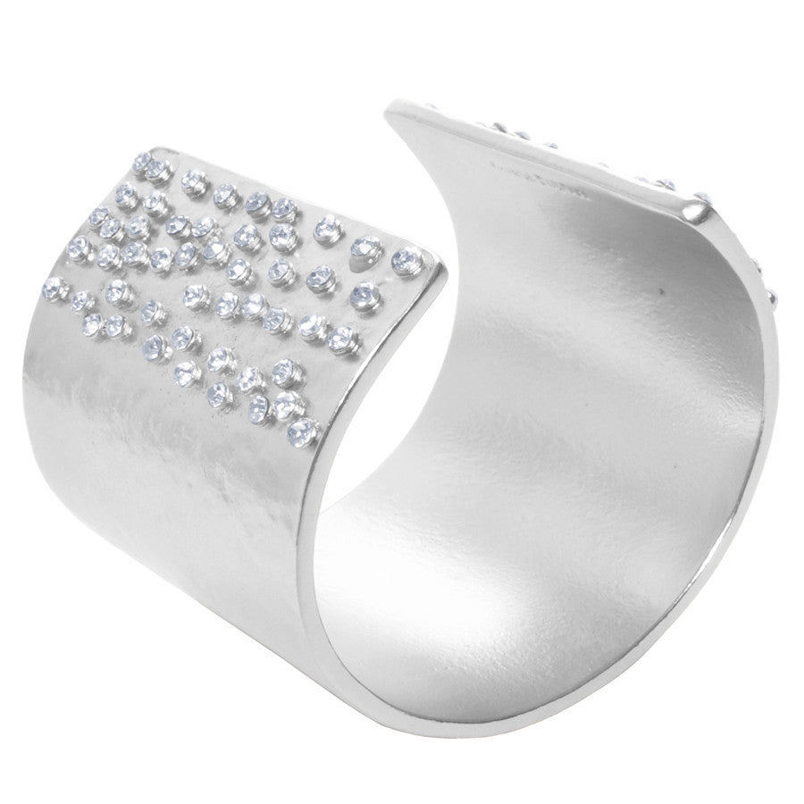 Open front crystals cuff