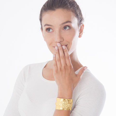 Brushed texture cuff bracelet